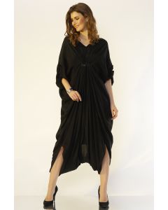 Black Pleated Kaftan
