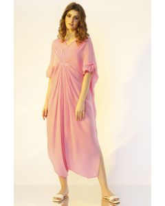 Pink Pleated Kaftan