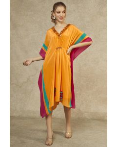 Flame Orange Short Kaftan