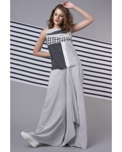 White Checkered Patchwork Top