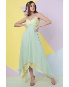 Seafoam Asymmetrical Gown