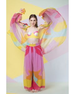 Lavender Abstract Leaf Cape Set
