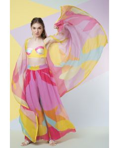 Lavender Abstract Leaf Cape