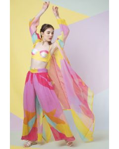 Lavender Abstract Leaf Pants