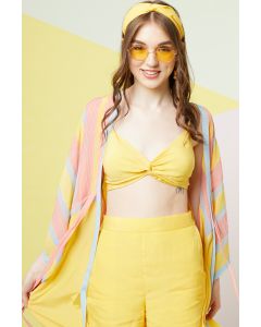 Irish Yellow Draped Bustier