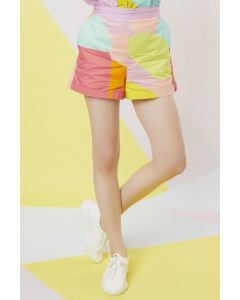 Lavender Abstract Printed Shorts