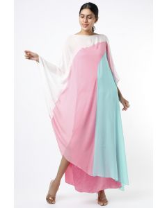 Ivory & Pink Georgette Kaftan