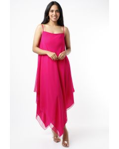 Fuchsia Asymmetrical Dress