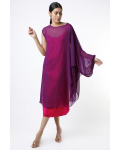 Purple Drape Dress