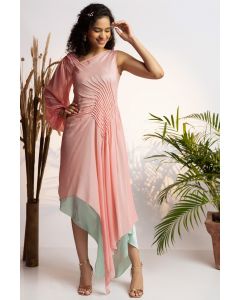 Cherry Blossom Pearl Asymmetrical Dress