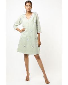 Mint Jamdani Kurta