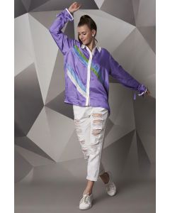 Lavender Satin Linen Casual Shirt
