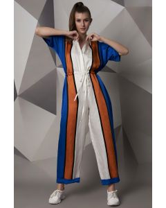 Multi-Colored Striped Jumpsuit