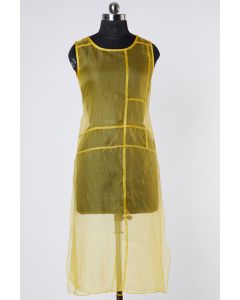 Yellow Silk Organza Top