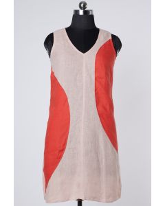 Orange Color Blocked Top