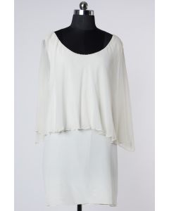 White Silk Satin Tunic Dress