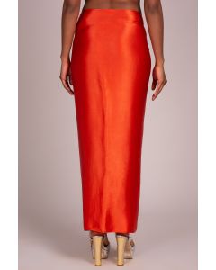Orange Layered Sarong Skirt