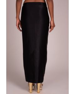 Black Layered Sarong Skirt