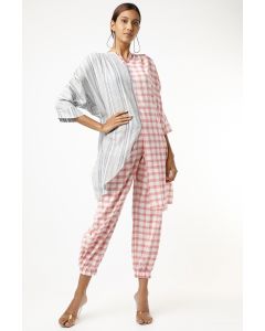 Blue & Red Striped Co-Ord Set