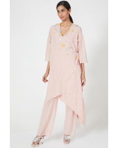 Blush Pink Cotton Tunic Set