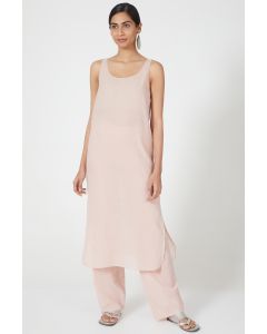 Pink Linen Tunic Set