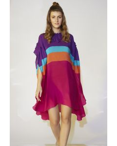 Purple & Fuchsia High-Low Kaftan