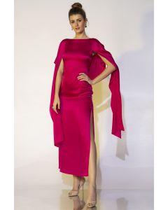 Fuschia Cowl Back Gown