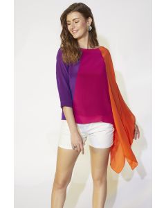 Triadic Colored Top With Camisole