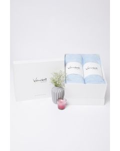 Ultra Soft Blue Towel (Set Of 2 Bath Towels)
