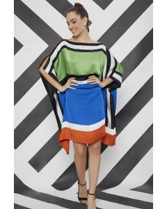Multi Coloured Striped Kaftan