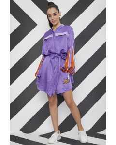Lilac Shirt Dress With Belt