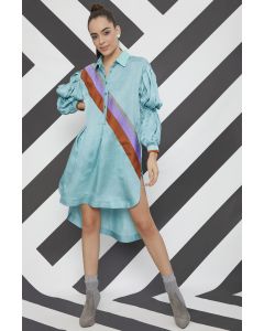 Aqua Blue High Low Tunic