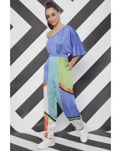 Multi Coloured Striped Jumpsuit