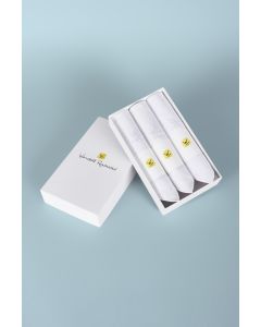 White Cotton Handkerchiefs (Set Of 3)