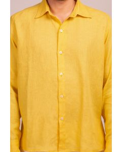 Open Collar Full Sleeve Button Front Shirt