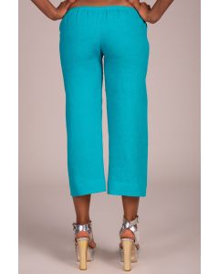 Flat Front Elasticated Waist Straight Culotte