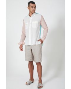 Grey Linen Shorts