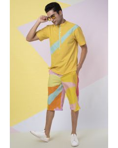 Yellow With Mint Patch Shirt