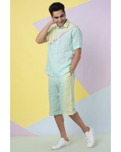 Lettuce Green & Seafoam Half N Half Co-Ord Set