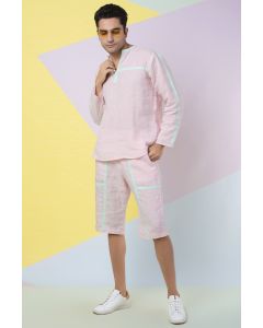 Pink Tape Detai Co-Ord Set