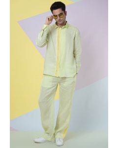 Lettuce Green Linen Shirt