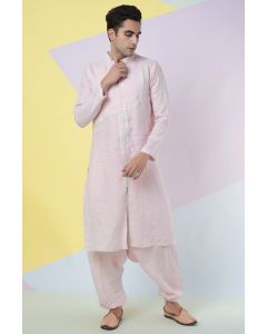Pink Piped Kurta