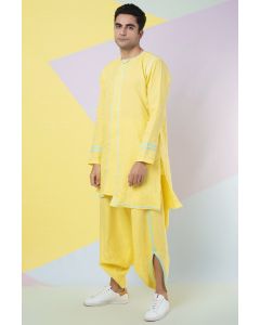 Yellow Kurta & Dhoti Set