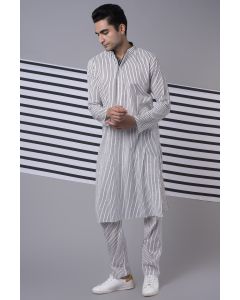 White Striped Kurta