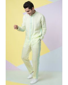 Lettuce Green Tape Detail Pants